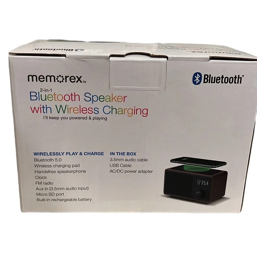 MEMOREX BLUETOOTH SPEAKER WITH WIRELESS CHARGING